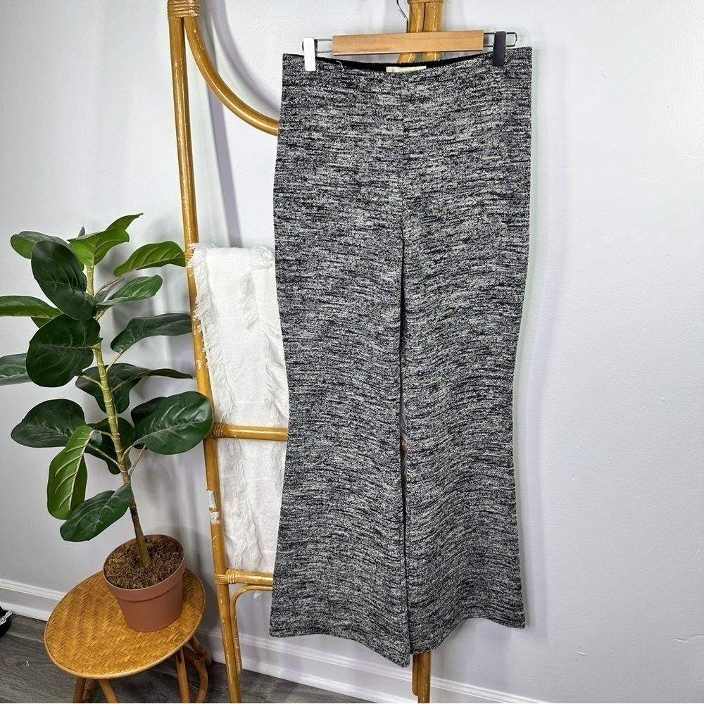 By Malene Birger Black and White Heathered Wide Leg Pants